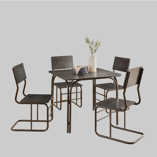 5-Piece Wood Table & 4 Chairs,Modern Dining Table Furniture Set For Home, Kitchen, Dining Room,Dining Table And Chair