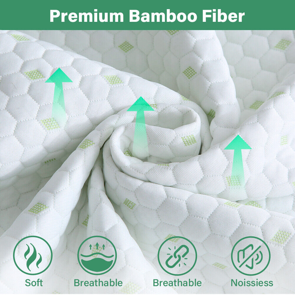 Waterproof Mattress Protector Bamboo Cotton Mattress Cover Fitted Cover T-F-Q-K