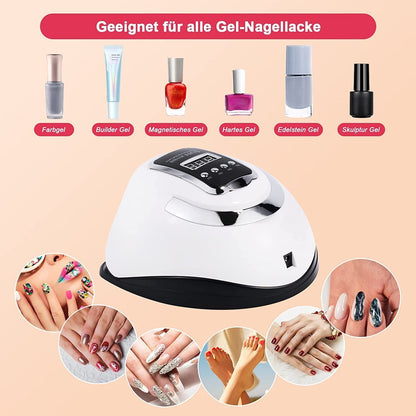 280W Gel Lichthartungsgerat Sensor Nageltrockner Mit 4 Timer LED UV Nagel Lampe