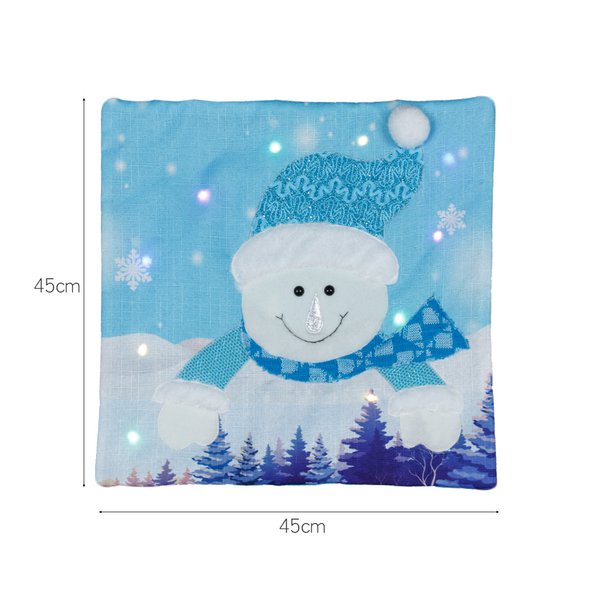 Christmas Decorations Santa Claus Snowman Luminous Illuminated Pillowcase Pillowcase Christmas Pillowcase Two-piece Set