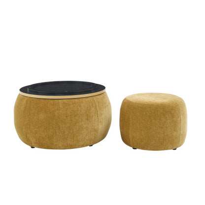 Circular Storage Footstool 2-in-1 Function