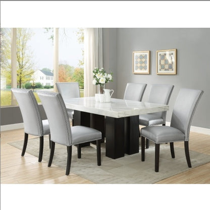 Camila - PU Dining Chair Silver