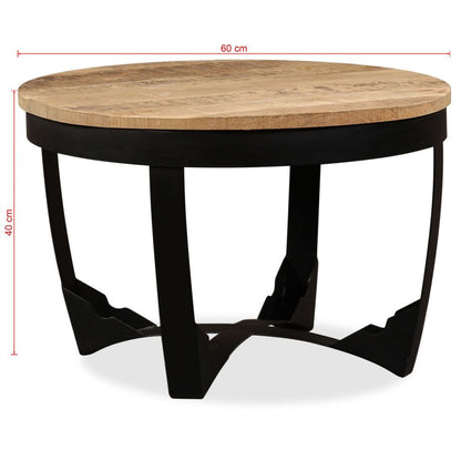 vidaXL Coffee Table Solid Rough Mango Wood 60x40 cm