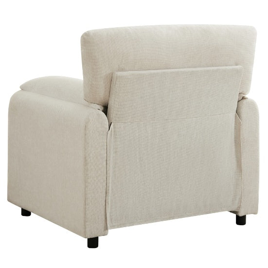 Contemporary Chairs, Oversized Chenille Armchairs, Comfortable Upholstered Single Lounge Armchairs