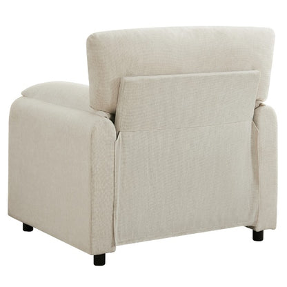 Contemporary Chairs, Oversized Chenille Armchairs, Comfortable Upholstered Single Lounge Armchairs