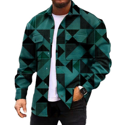 3D Digital Printing Coat Autumn Fashion Casual Men's Jackets Shirt