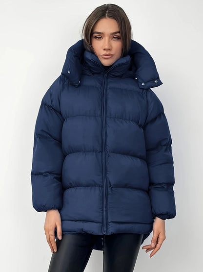 Women's Cotton-padded Jacket Coat Thickened Warm Mid-length Coat