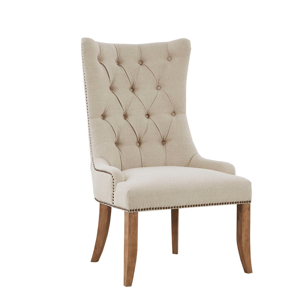 Button Tufted Captain Accent Chair