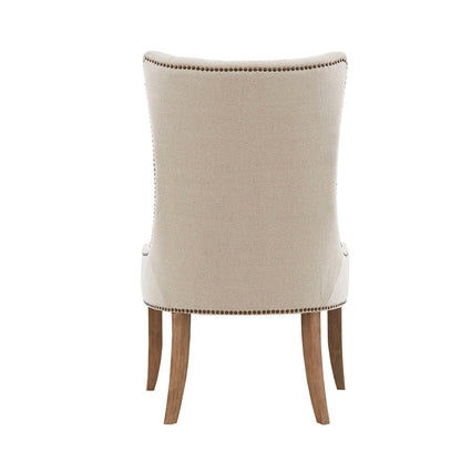 Button Tufted Captain Accent Chair