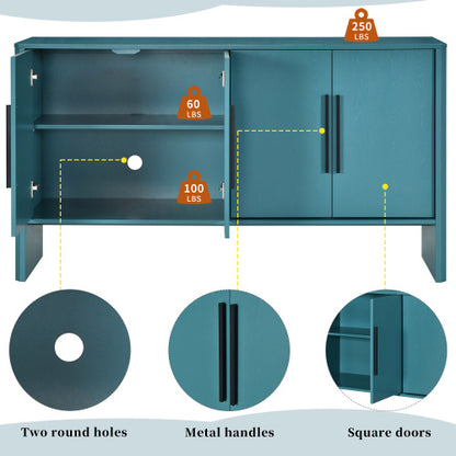 4-door Large Storage Retro Side Cabinet