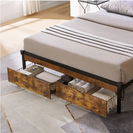 QUEEN BED DRAWERS