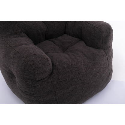 Soft Teddy Tufted Foam Bean Bag Chair