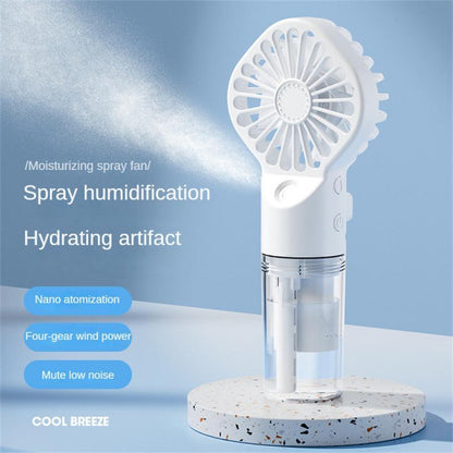 Strong Power Spray Humidification Small Mist Fan Humidification Usb Charging Portable Fan Icy And Refreshing Fan Water Supplement