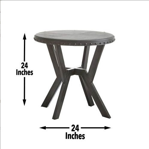 Alamo - Round End Table - Gray