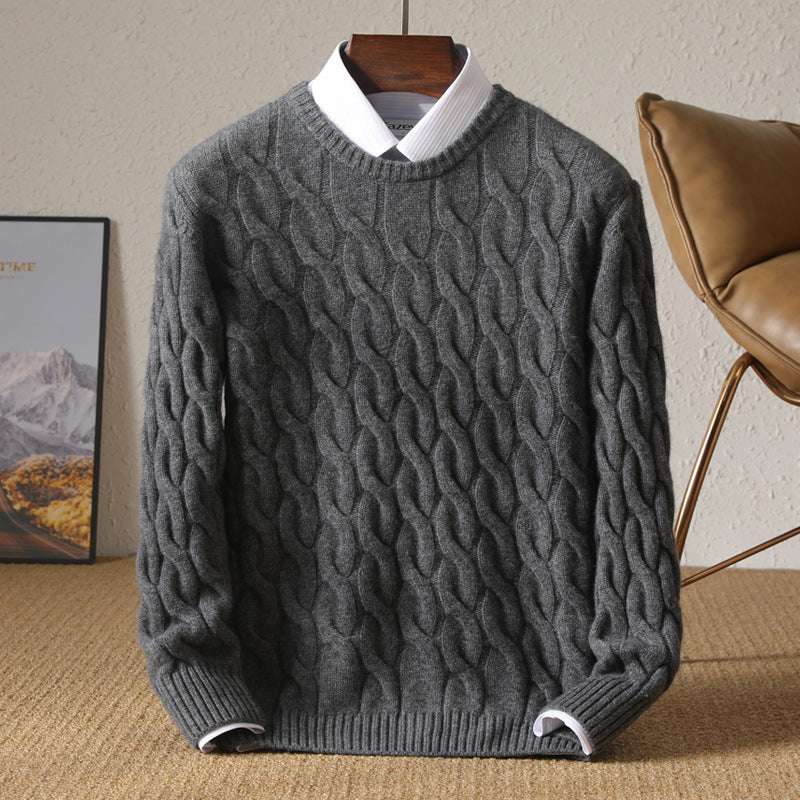 Round Neck Sweater Casual Bottoming Men's Shirt