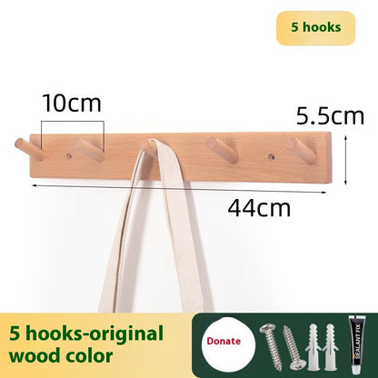 Clothes Hanging Rack Solid Wood Hook Strong Clothes Hook