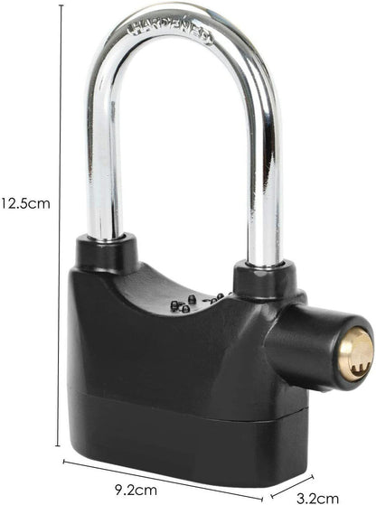 110db Alarmed Padlock Long NEW Heavy Duty Weatherproof Shackle Padlock