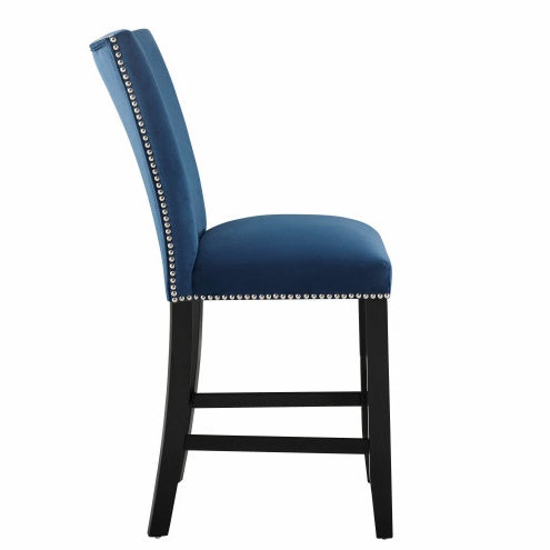 Camila - Velvet Counter Chair Blue