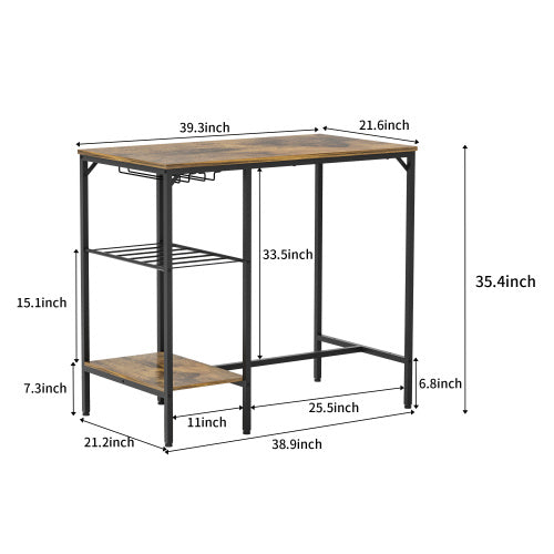 2-piece Set Of Bar Tables And Chairs