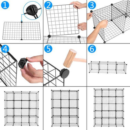 20 Grid Iron Mesh Material Storage Rack