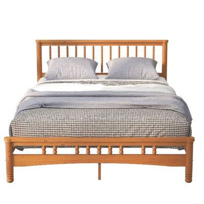 Queen Size Elegant Style Wooden Platform Bed Frame With Headboard,No Need Box Spring,Easy Assembly