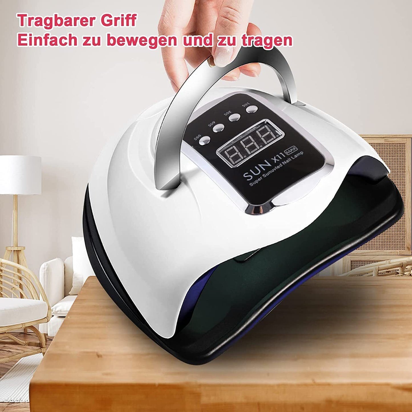 280W Gel Lichthartungsgerat Sensor Nageltrockner Mit 4 Timer LED UV Nagel Lampe