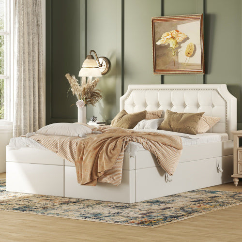 PU Metal-framed Double Bed