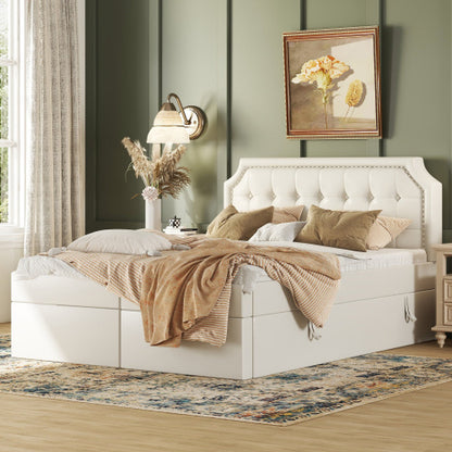 PU Metal-framed Double Bed