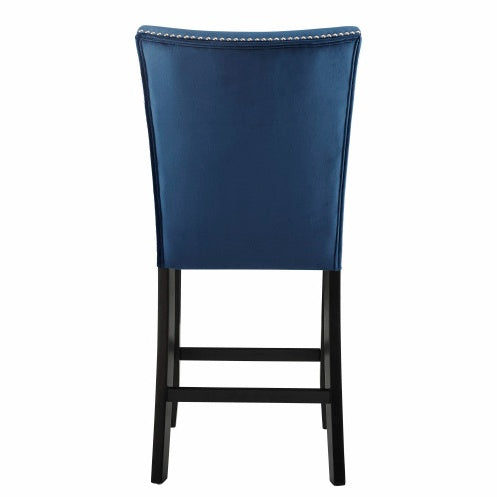 Camila - Velvet Counter Chair Blue