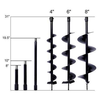 Auger Drill Bit For Planting Hole, Bulb Bedding Digging Post Hole Planting Tool For 34 Shaft Auger,Hole Digger Replacement Auger Bits Earth Auger Digging Bit