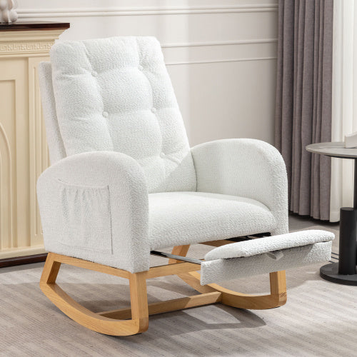 Decorative Rocking Chair With Footrest