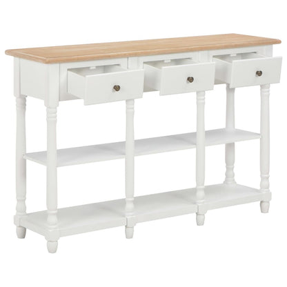 vidaXL Console Table White 120x30x76 cm MDF