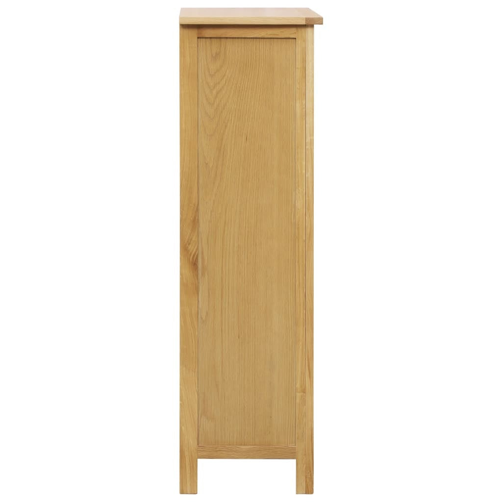 vidaXL Shoe Cabinet 76x37x105 cm Solid Oak Wood