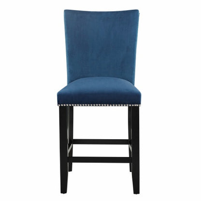 Camila - Velvet Counter Chair Blue