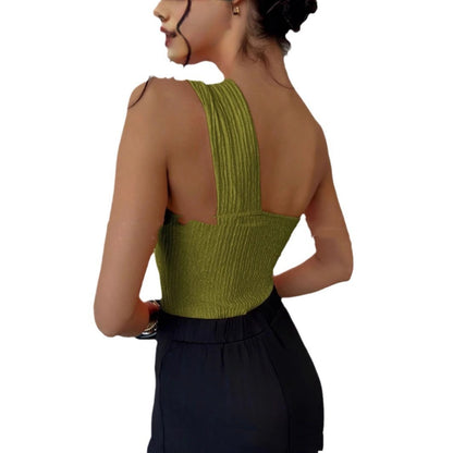 Women's Knitted Sleeveless Jumpsuit