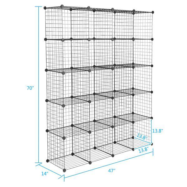 20 Grid Iron Mesh Material Storage Rack