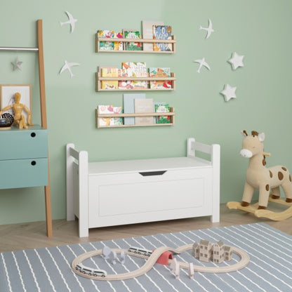 White Rubber Wooden Toy Box