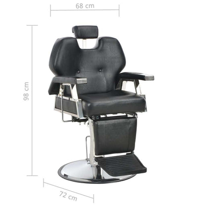 vidaXL Barber Chair Black 28.3"x26.8"x38.6" Faux Leather