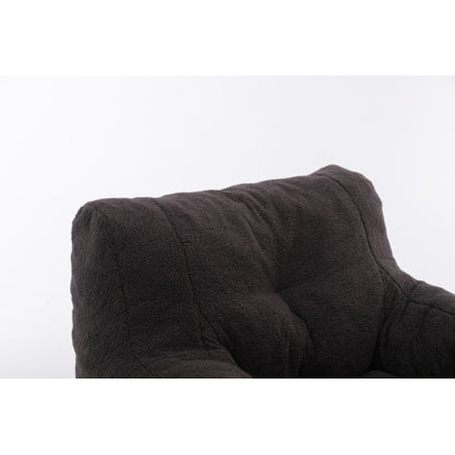 Soft Teddy Tufted Foam Bean Bag Chair