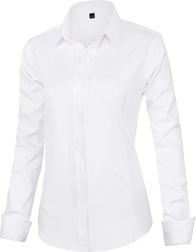 Women's Shirt Formal Casual Top Wrinkle-free Stretch