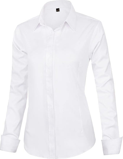 Women's Shirt Formal Casual Top Wrinkle-free Stretch