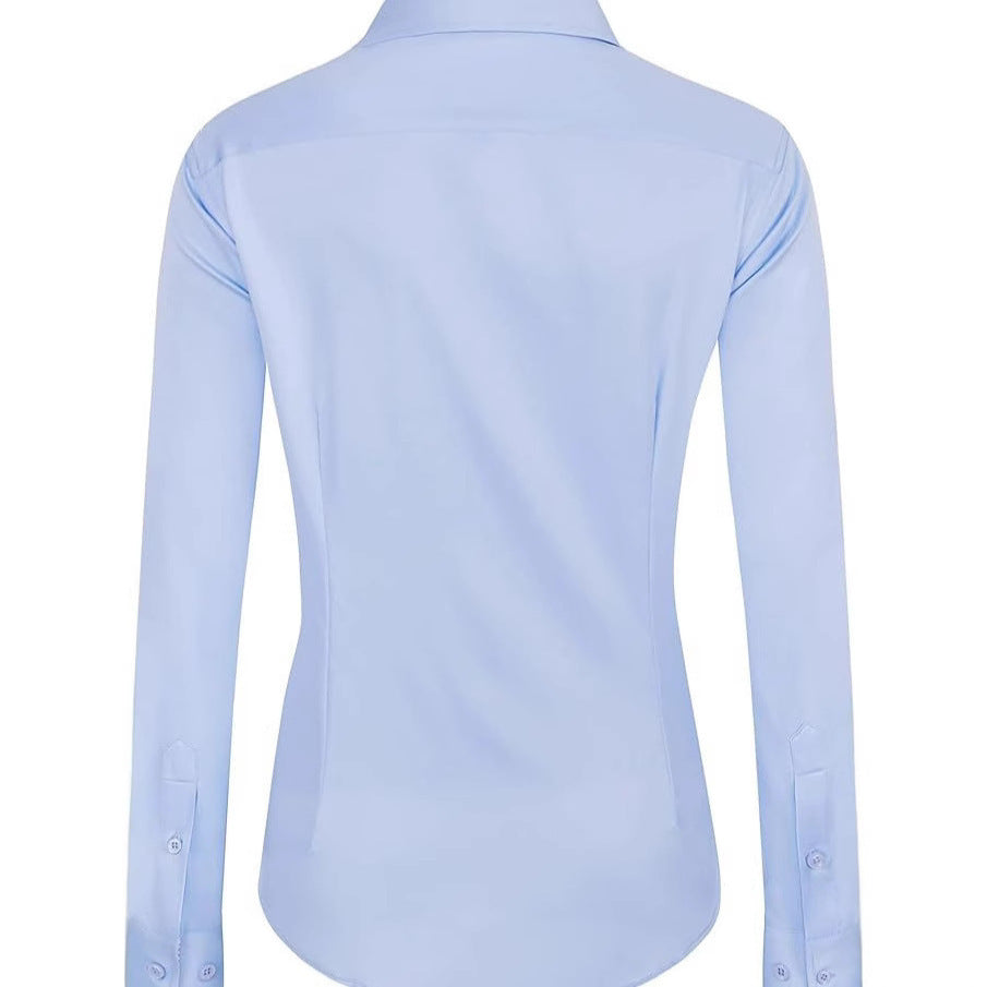 Women's Shirt Formal Casual Top Wrinkle-free Stretch