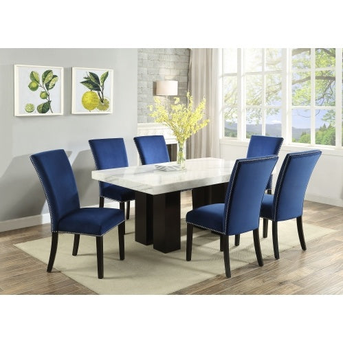 Camila - Velvet Dining Chair Blue