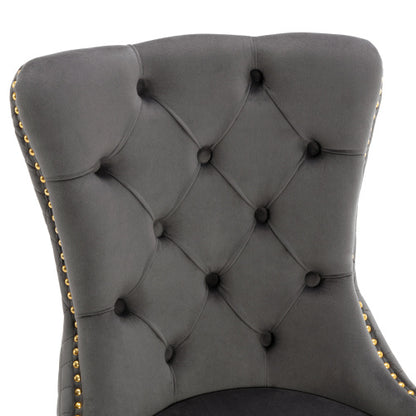 Velvet Metal Leg Dining Chair