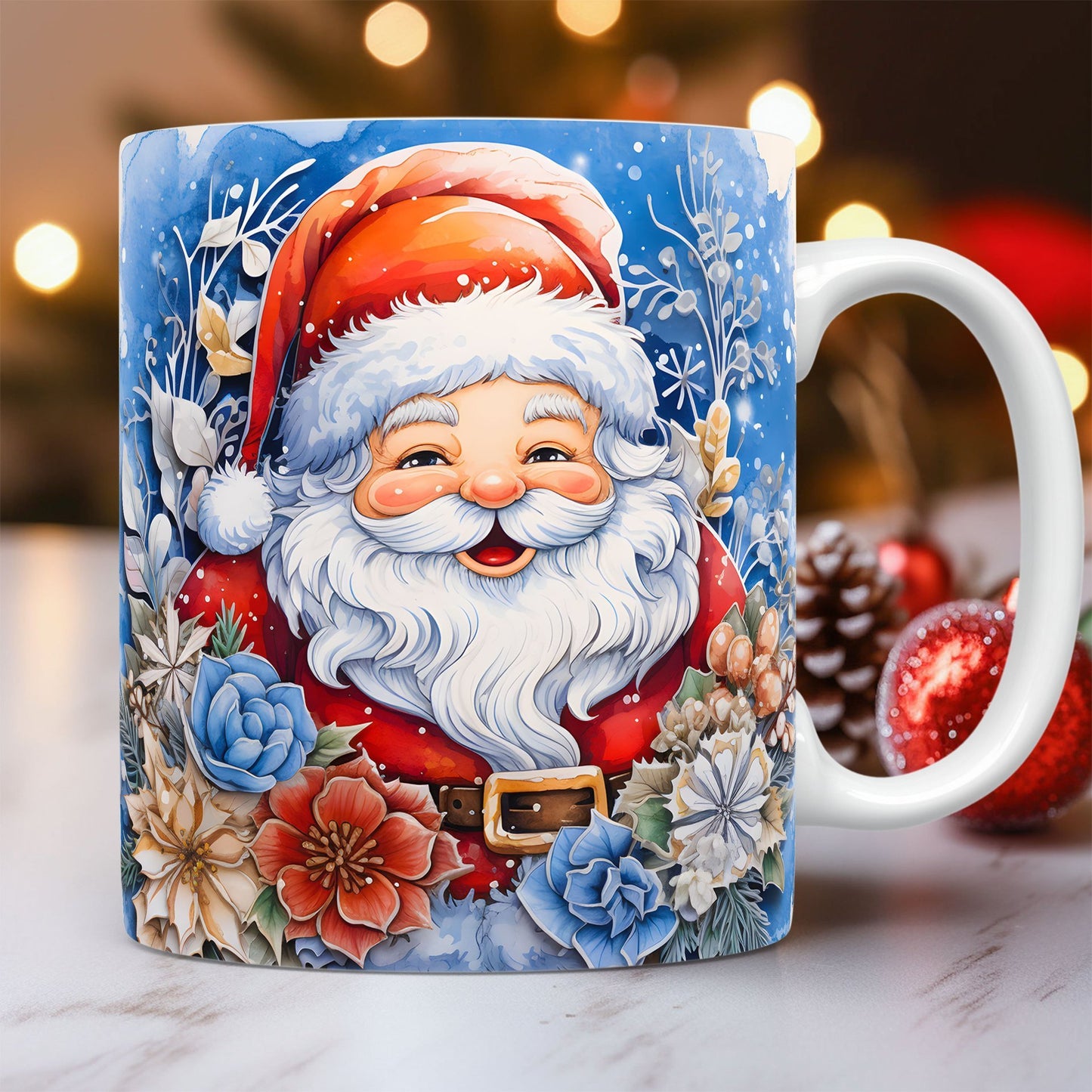 Creative 3D Christmas Ceramic Mug Unique Space Design Snowman Santa Coffee Cup Tea Milk Mug Christmas Gifts For Kids Adults Kitchen Gadgets