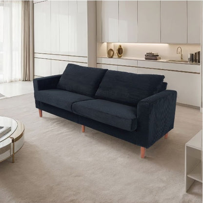 The Domestic Linen Sofa Seat Is Black