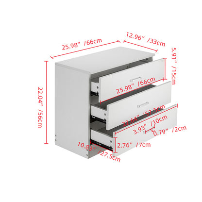 3 Draw Bedside Table