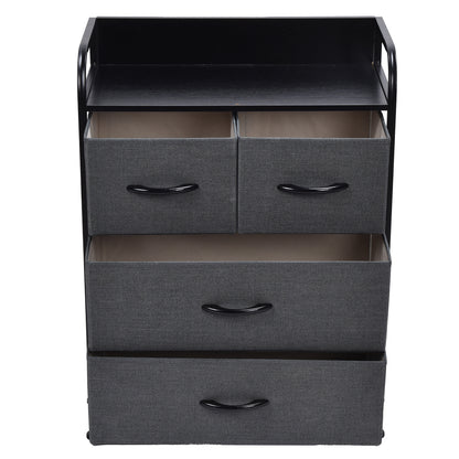 3Layer 4Drawers Cabinet NonWoven Fabric Storage Organizer Unit for Home Bedroom Living Room