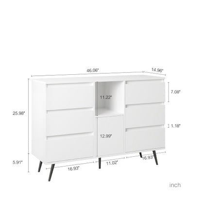 Storage Cabinet With White High Gloss LED Light