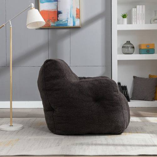 Soft Teddy Tufted Foam Bean Bag Chair